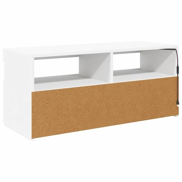 vidaXL Έπιπλο Τηλεόρασης με LED Λευκό 90 x 35 x 40 εκ.