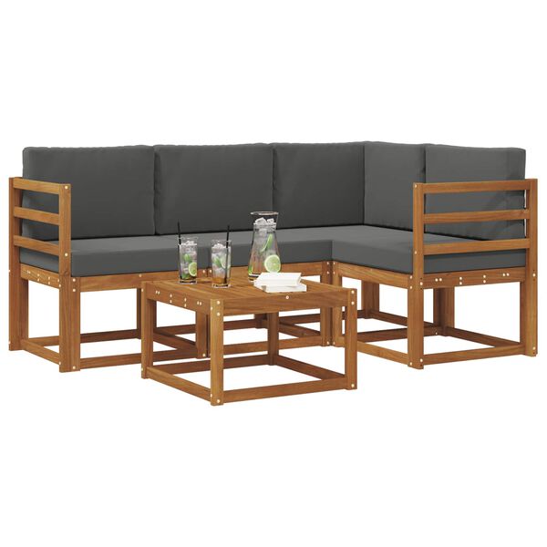 vidaXL &Sigma;&epsilon;&iota;&rho;ά &Kappa;&alpha;&nu;&alpha;&pi;έ &Epsilon;&xi;&omega;&tau;&epsilon;&rho;&iota;&kappa;&omicron;ύ &mu;&epsilon; &mu;&alpha;&xi;&iota;&lambda;ά&rho;&iota; 5 pcs &Phi;&upsilon;&sigma;&iota;&kappa;ό &kappa;&alpha;&iota; &Alpha;&nu;&theta;&rho;&alpha;&kappa;ί