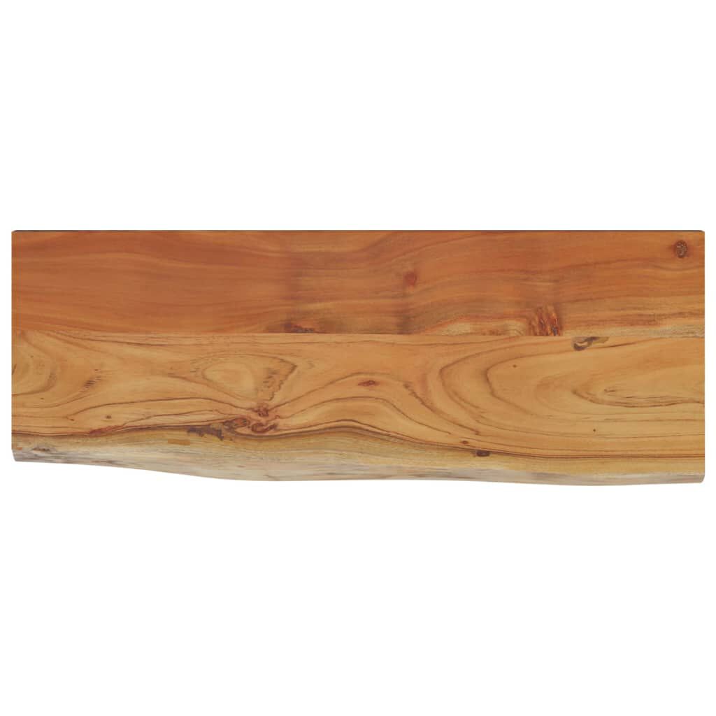 vidaXL Ράφι Επιτοίχιο Ορθ. Live Edge 80x30x2,5 εκ. Μασίφ Ξύλο Ακακίας
