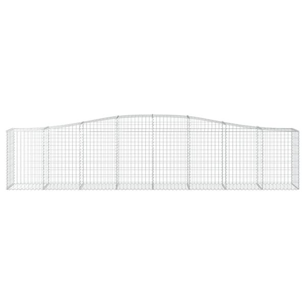 vidaXL Συρματοκιβώτια Τοξωτά 10 τεμ. 400x50x80/100 εκ. Γαλβαν. Ατσάλι