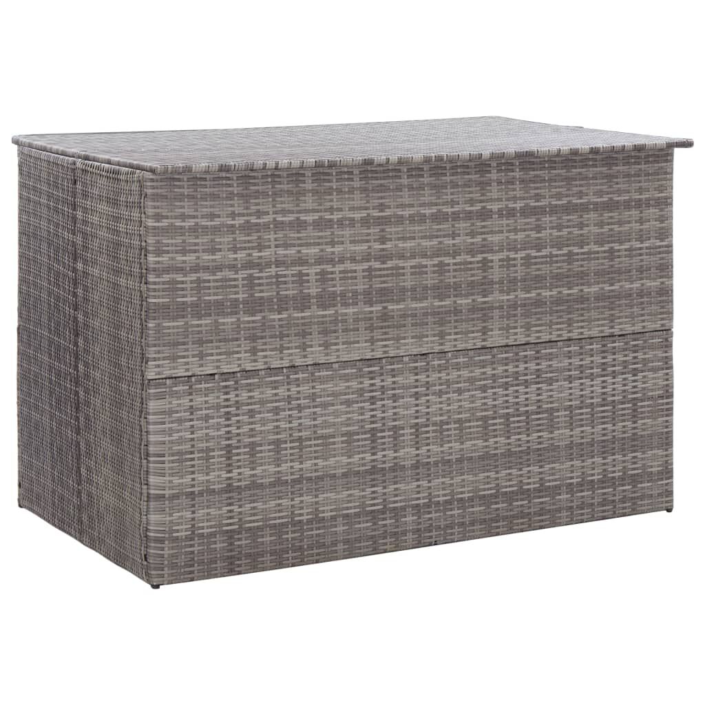 vidaXL Μπαούλο Εξωτερικού Χώρου Γκρι 150x100x100 εκ. Συνθετικό Ρατάν