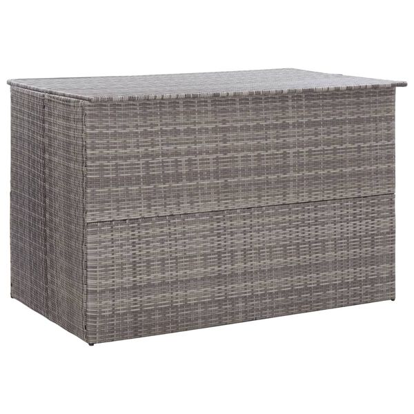 vidaXL Μπαούλο Εξωτερικού Χώρου Γκρι 150x100x100 εκ. Συνθετικό Ρατάν
