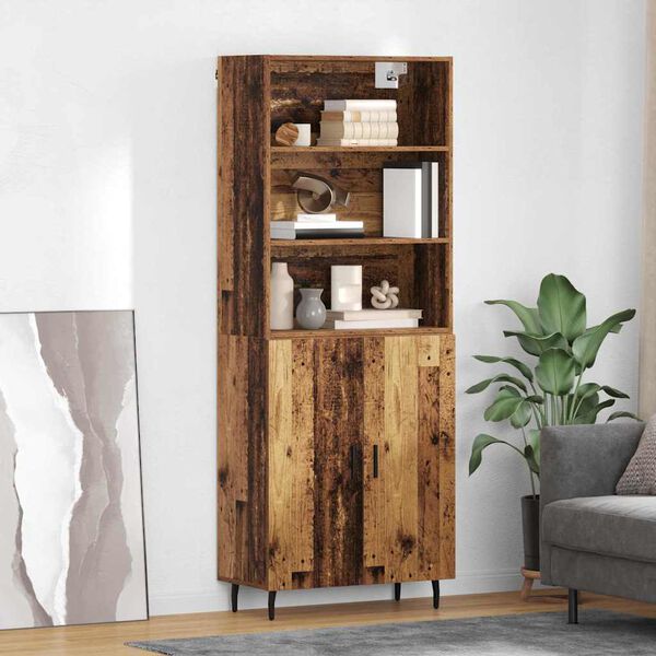 vidaXL Highboard &Pi;&alpha;&lambda;&iota;ό &Xi;ύ&lambda;&omicron; 69,5 x 34 x 180 &epsilon;&kappa;. &Sigma;ύ&nu;&theta;&epsilon;&tau;&omicron; &Xi;ύ&lambda;&omicron; &kappa;&alpha;&iota; &Gamma;&upsilon;&alpha;&lambda;ί