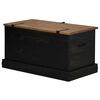 vidaXL Σεντούκι αποθήκευσης HALDEN Μαύρο 91x48x47cm Στερεό ξύλο πεύκου