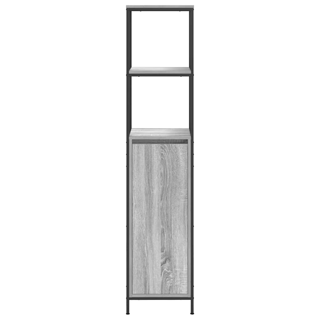 vidaXL Ντουλάπι μπάνιου με ράφια Γκρι Sonoma 36x35x165 εκ.