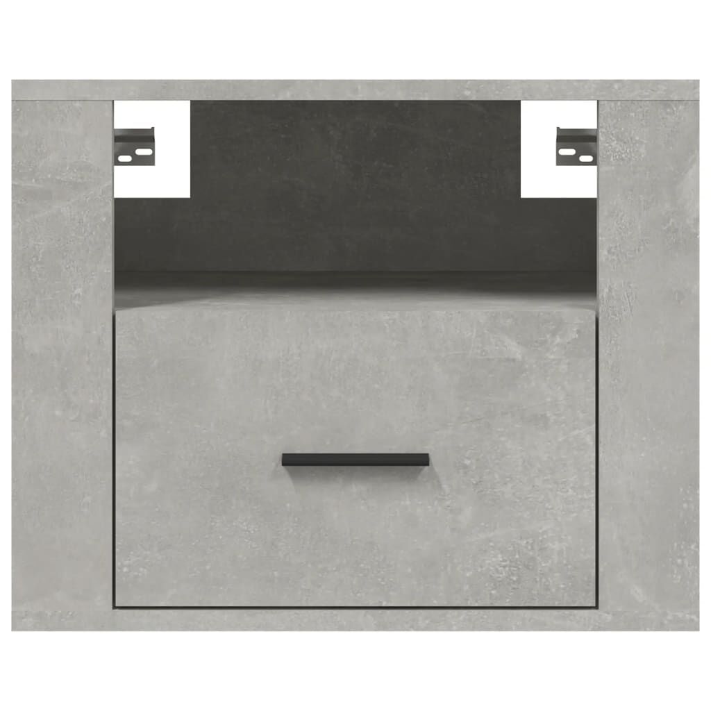 vidaXL Κομοδίνο Επιτοίχιο Γκρι Σκυροδέματος 50x36x40 εκ.
