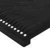 vidaXL Κεφαλάρι με Πτερύγια Μαύρο 83x16x118/128 εκ. Βελούδινο
