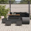 vidaXL Σετ Καναπέ Κήπου 9 pcs Μαύρο συνθετικό ρατάν