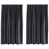 vidaXL Κουρτίνες 2 pcs Σκούρο γκρι 140 x 140 cm Βελούδο