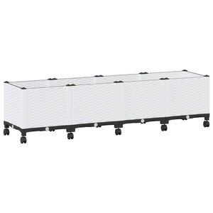 vidaXL &Kappa;ή&pi;&omicron;&sigmaf; &Gamma;&lambda;&alpha;&sigma;&tau;&rho;ά&kappa;&iota; &mu;&epsilon; &Rho;&omicron;&delta;ά&kappa;&iota;&alpha; &Lambda;&epsilon;&upsilon;&kappa;ό 160 x 40 x 48 cm PP
