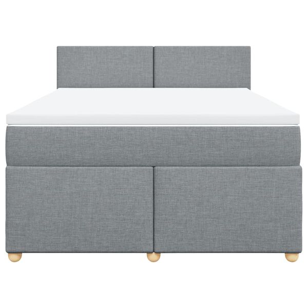 vidaXL Κρεβάτι Boxspring με Στρώμα Αν. Πράσινο 160x200εκ Υφασμάτινο