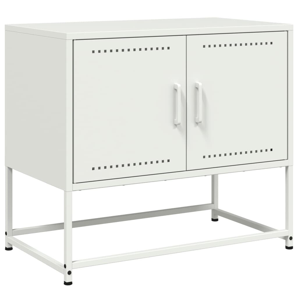 vidaXL Έπιπλο Τηλεόρασης Λευκό 68,5x39x60,5 εκ. από Ατσάλι