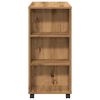 vidaXL Ντουλάπι Τροχήλατο Αρτισιανή Δρυς 60x35x75 εκ. Επεξεργ. Ξύλο