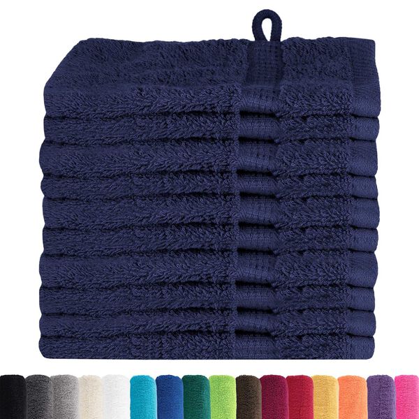 vidaXL Πετσέτες 10 pcs Ναυτικό μπλε 15 x 21 cm Βαμβάκι
