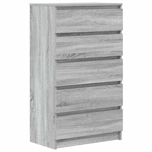 vidaXL Συρταριέρα Γκρι Sonoma 60x36x103 εκ. από Επεξεργασμένο Ξύλο
