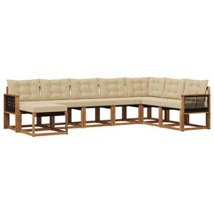 vidaXL &Sigma;&epsilon;&iota;&rho;ά &Kappa;&alpha;&nu;&alpha;&pi;έ &Epsilon;&xi;&omega;&tau;&epsilon;&rho;&iota;&kappa;&omicron;ύ &mu;&epsilon; &mu;&alpha;&xi;&iota;&lambda;ά&rho;&iota; 8 pcs &Phi;&upsilon;&sigma;&iota;&kappa;ό &kappa;&alpha;&iota; &Mu;&pi;&epsilon;&zeta;
