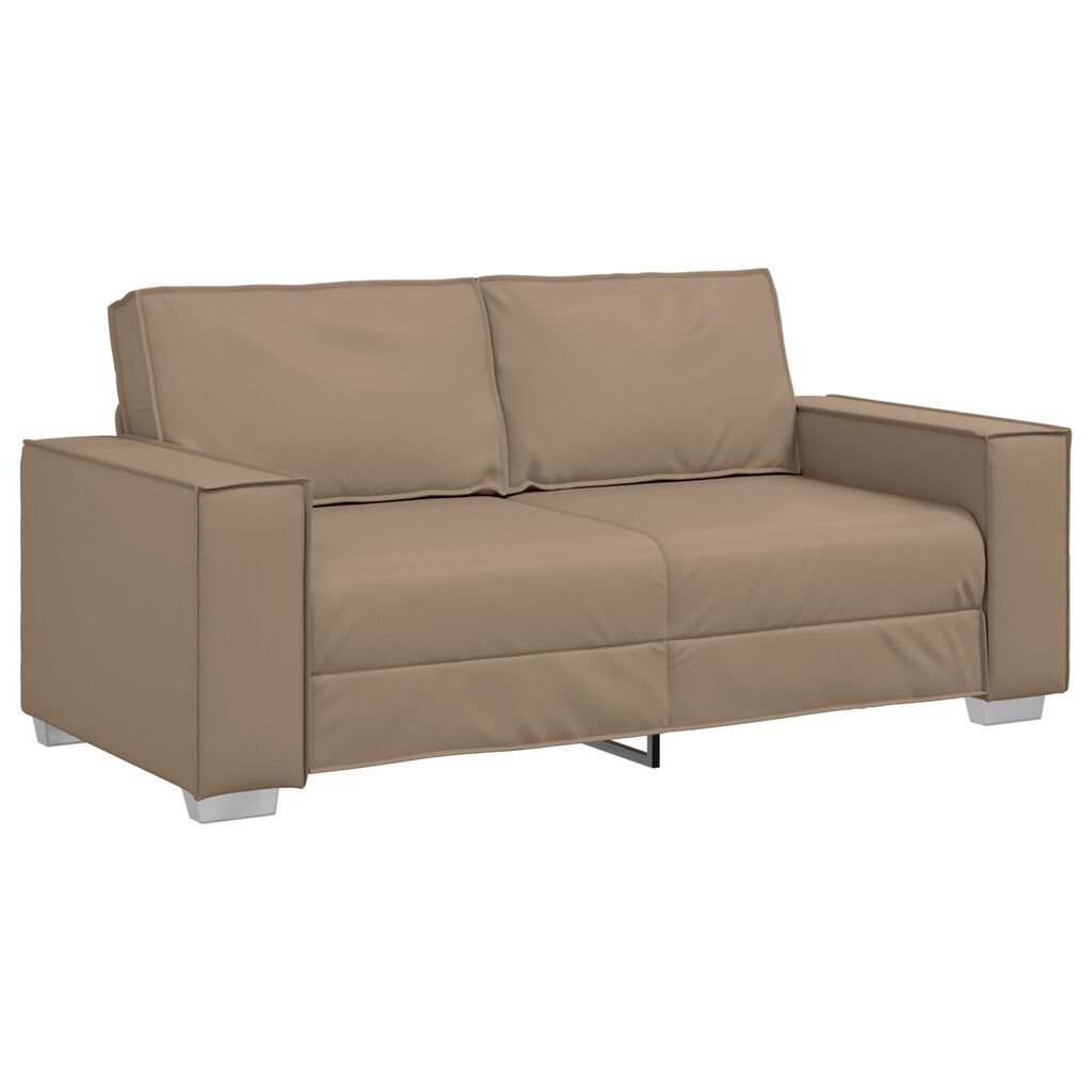 vidaXL Καναπές Loveseat Καπουτσίνο 140 εκ Συνθετικό Δέρμα