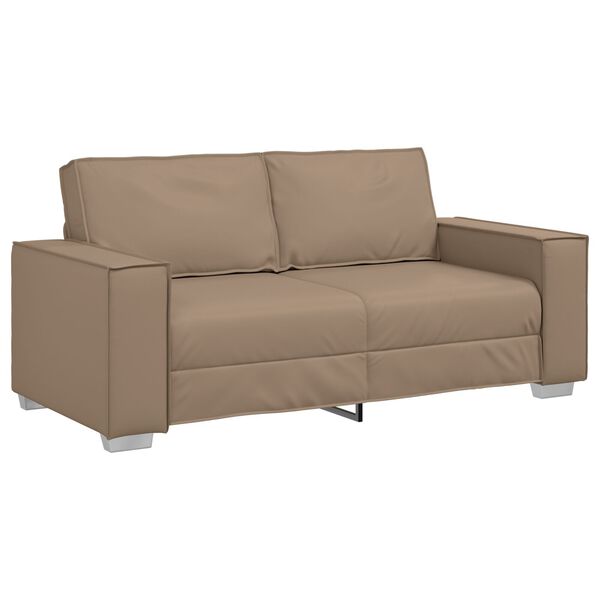 vidaXL Καναπές Loveseat 180 εκ με μαξιλάρι Καπουτσίνο Τεχνητό δέρμα