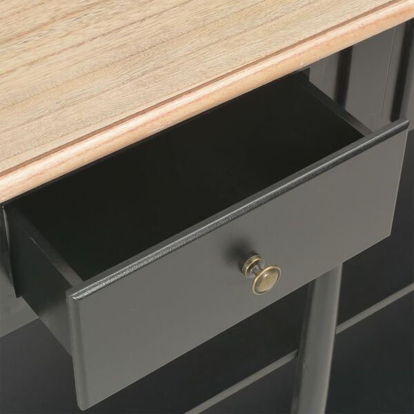 vidaXL Τραπέζι Κονσόλα Μαύρο 110 x 30 x 76 εκ. από Επεξεργασμένο Ξύλο