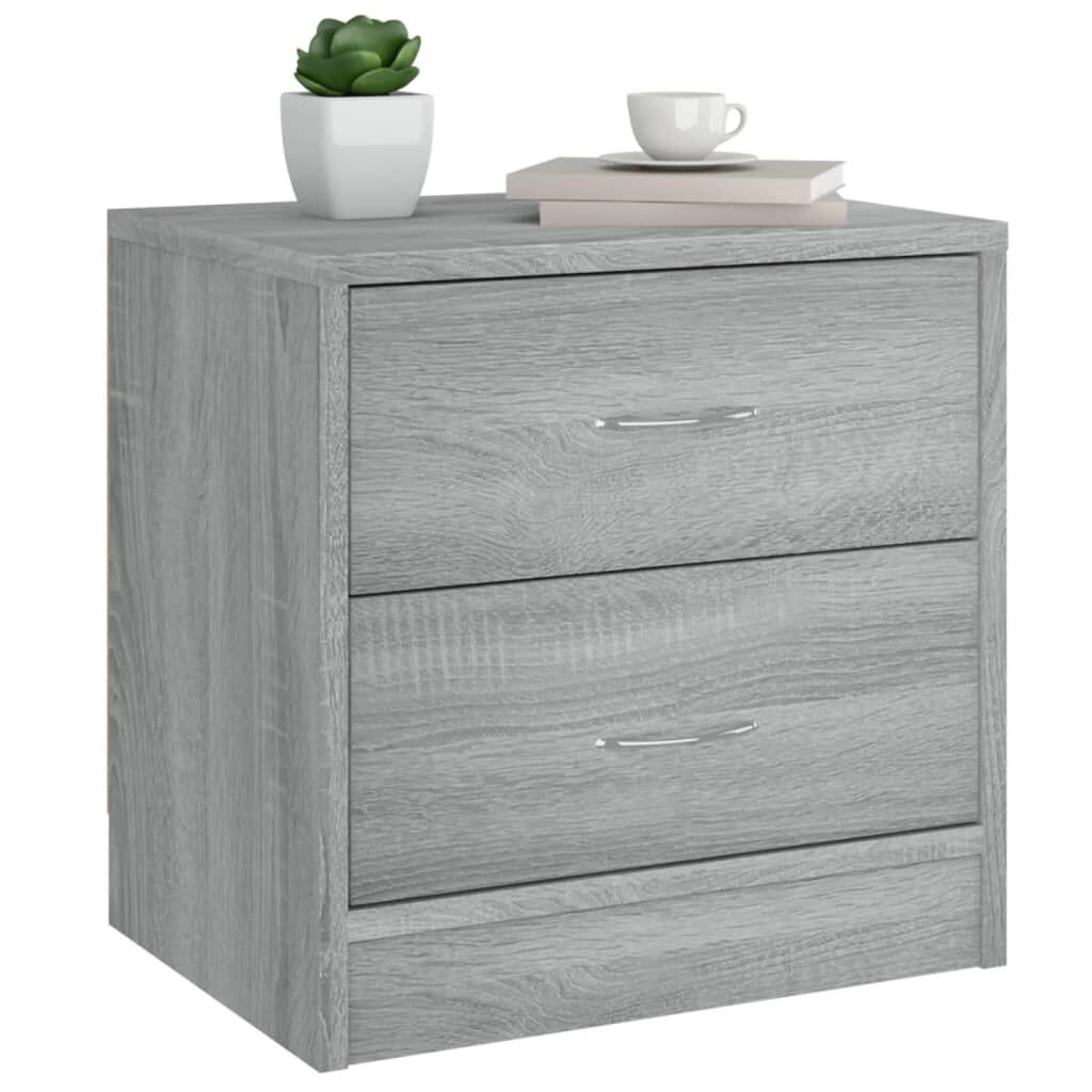 vidaXL Κομοδίνο Γκρι Sonoma 40 x 30 x 40 εκ. από Επεξεργασμένο Ξύλο