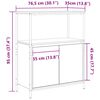 vidaXL Ντουλάπι μπάνιου με ράφια Γκρι Sonoma 76,5x35x95 εκ.