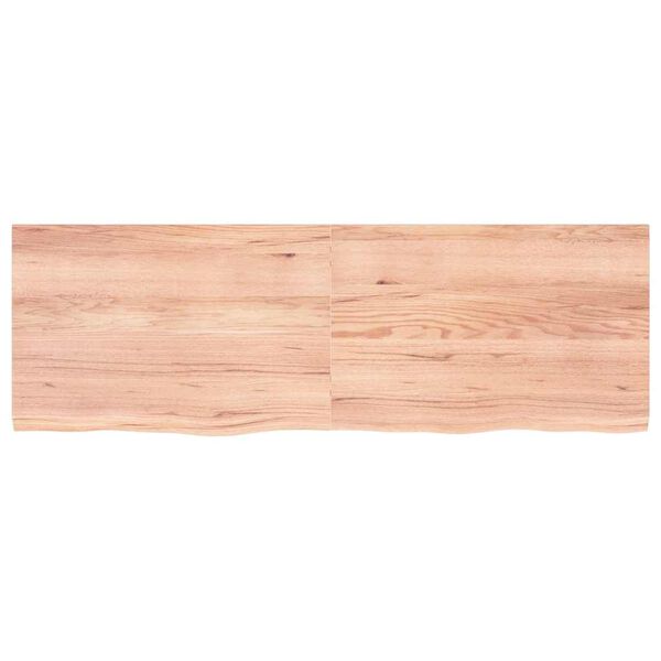 vidaXL Ράφι Τοίχου Ανοιχτό Καφέ 180x60x(2-4)εκ. Επεξ. Μασίφ Ξύλο Δρυός