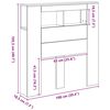 vidaXL LED κεφαλάρι με ράφι Μαύρη δρυς 100 x 18.5 x 103.5 εκ.