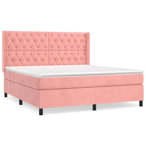 vidaXL &Kappa;&rho;&epsilon;&beta;ά&tau;&iota; Boxspring &mu;&epsilon; &Sigma;&tau;&rho;ώ&mu;&alpha; &Rho;&omicron;&zeta; 160x200 &epsilon;&kappa;. &Beta;&epsilon;&lambda;&omicron;ύ&delta;&iota;&nu;&omicron;