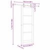 vidaXL Συρόμενη Πόρτα Άλλο Καφέ 73.5 x 198.5 εκ. Ξύλο και μέταλλο