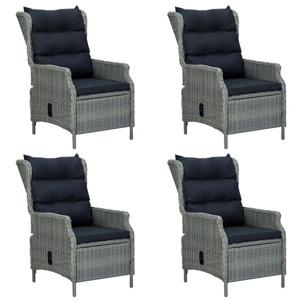 vidaXL Σετ Τραπεζαρίας Κήπου 5 Τεμαχίων Ανοιχτό Γκρι