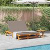 vidaXL Ξαπλώστρα 2-πρόσωπο Καφέ 125 x 200 x 84 εκ. Μασίφ ξύλο ακακίας