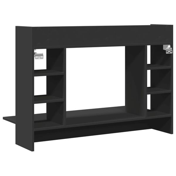 vidaXL Γραφείο Τοίχου Μαύρο 105x48x75 εκ. από Επεξεργασμένο Ξύλο