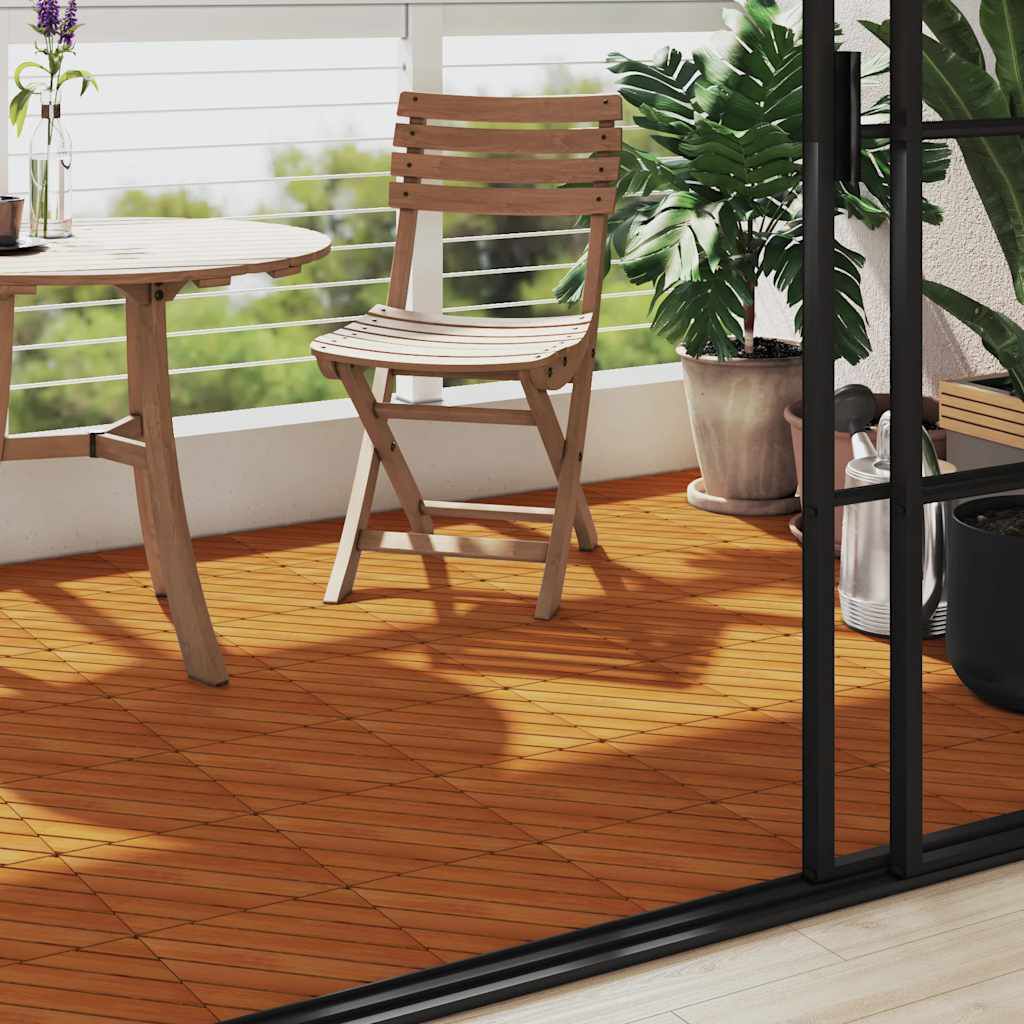 vidaXL Πλακάκια Deck 10 τεμ. 30 x 30 εκ. από Μασίφ Ξύλο Ακακίας