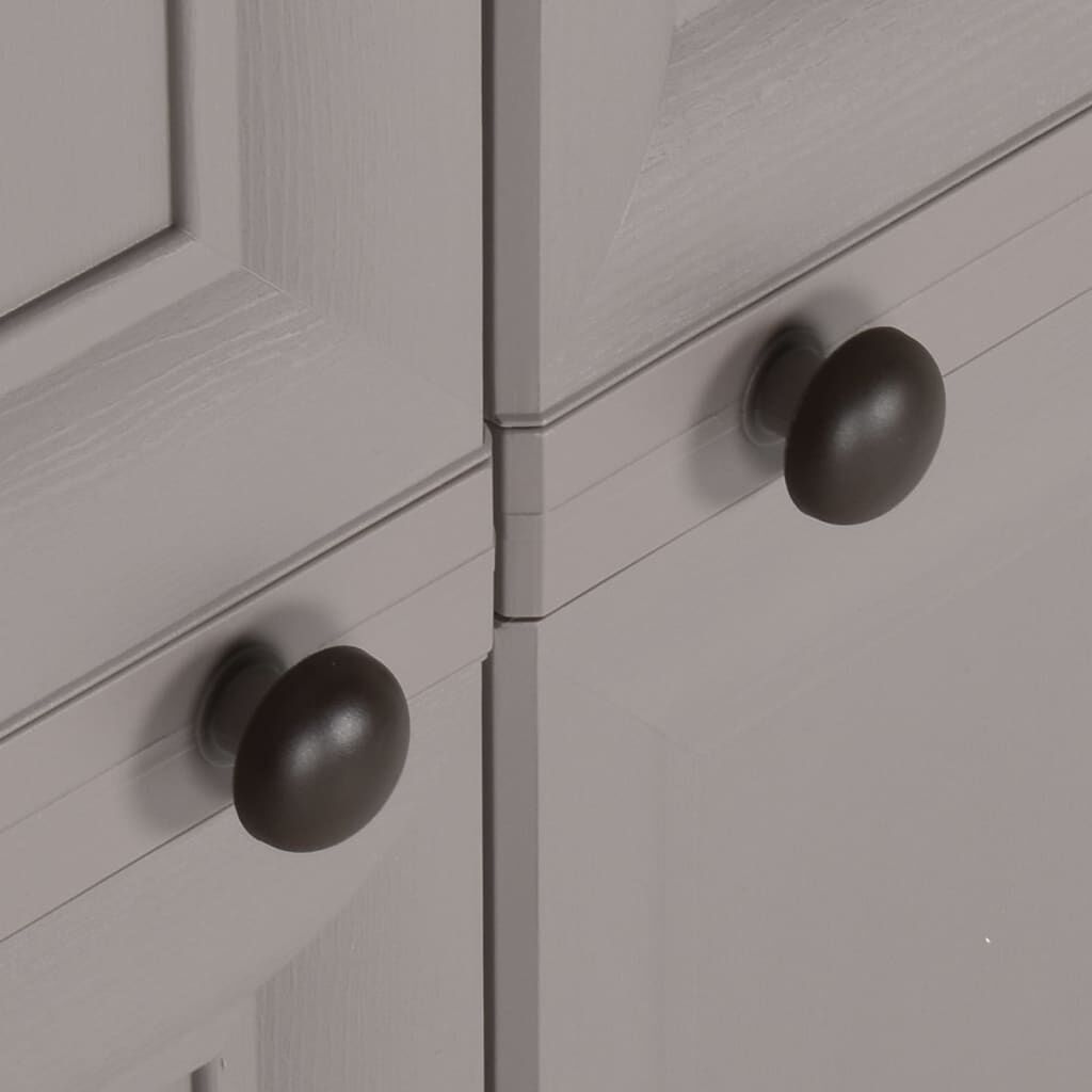vidaXL Πλαστικό Ντουλάπι Γκρι 79 x 43 x 125 εκ. με Σχέδιο Ξύλου