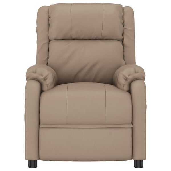 vidaXL Πολυθρόνα Μασάζ Ανακλ Καπουτσίνο από Συνθετικό Δέρμα