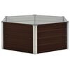 vidaXL Ζαρντινιέρα Ψηλή Καφέ 129 x 129 x 46 εκ. Γαλβανισμένος Χάλυβας