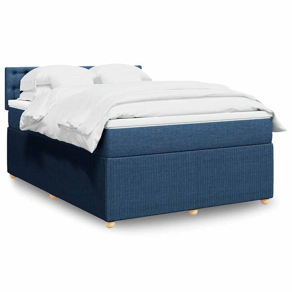 vidaXL &Kappa;&rho;&epsilon;&beta;ά&tau;&iota; Boxspring &mu;&epsilon; &Sigma;&tau;&rho;ώ&mu;&alpha; &Mu;&pi;&lambda;&epsilon; 160x200 &epsilon;&kappa;. &Upsilon;&phi;&alpha;&sigma;&mu;ά&tau;&iota;&nu;&omicron;