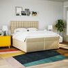 vidaXL &Kappa;&rho;&epsilon;&beta;ά&tau;&iota; Boxspring &mu;&epsilon; &Sigma;&tau;&rho;ώ&mu;&alpha; &Kappa;&rho;&epsilon;&mu; 200x200 &epsilon;&kappa;. &Upsilon;&phi;&alpha;&sigma;&mu;ά&tau;&iota;&nu;&omicron;