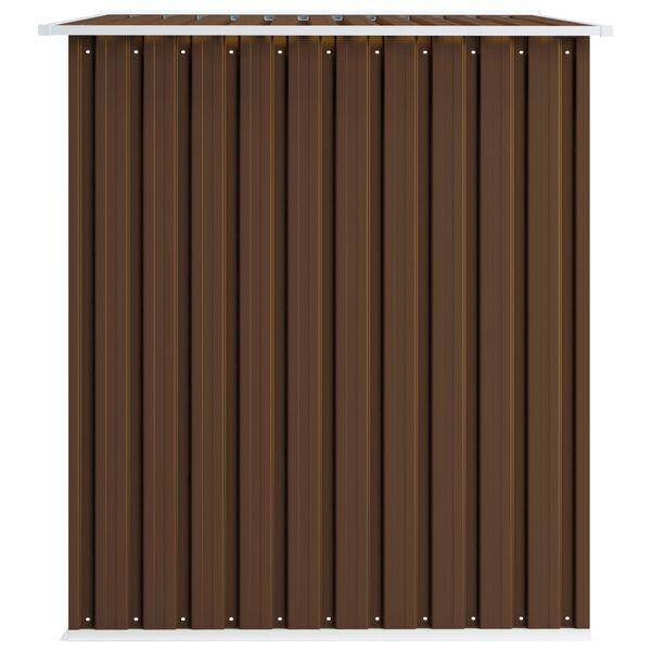 vidaXL Αποθήκη Κήπου Καφέ 257 x 205 x 178 εκ. Ατσάλινη