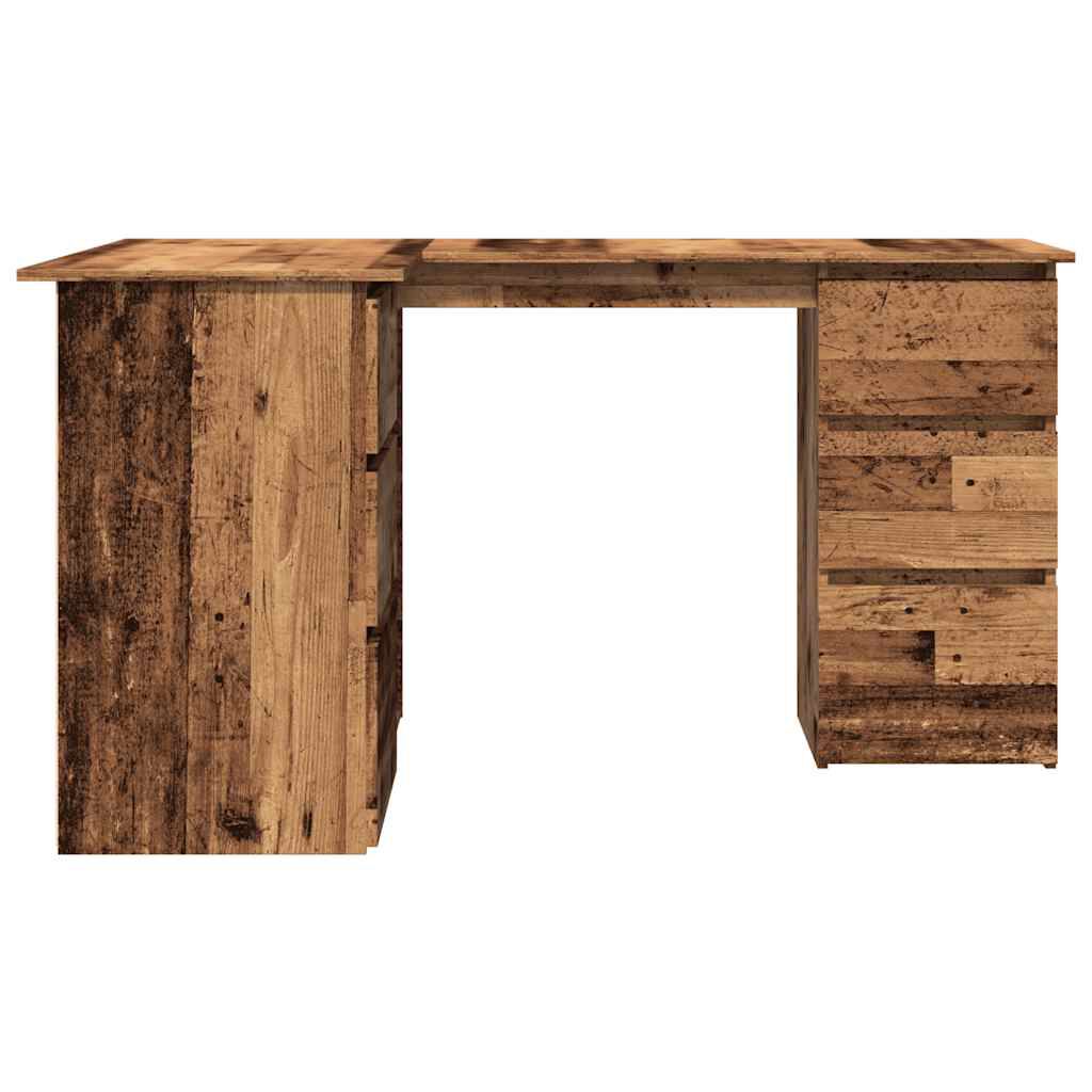 Γωνιακό γραφείο vidaXL Παλιό ξύλο 145x100x76 cm Κατασκευασμένο ξύλο