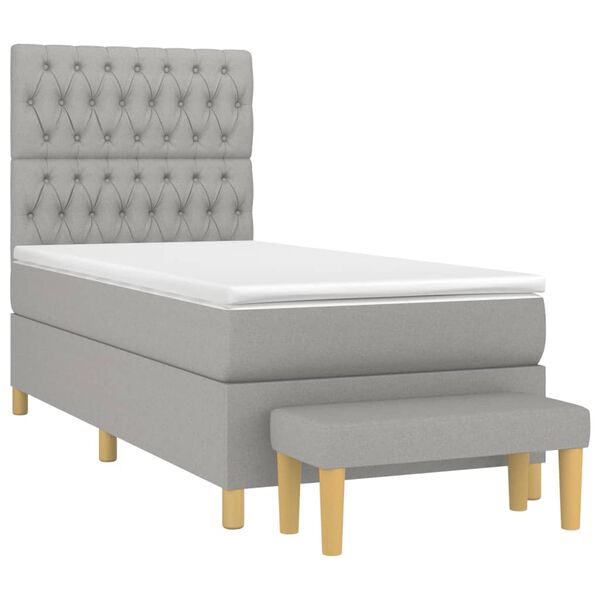 vidaXL &Kappa;&rho;&epsilon;&beta;ά&tau;&iota; Boxspring &mu;&epsilon; &Sigma;&tau;&rho;ώ&mu;&alpha; &Alpha;&nu;&omicron;&iota;&chi;&tau;ό &Gamma;&kappa;&rho;&iota; 90x200 &epsilon;&kappa;. &Upsilon;&phi;&alpha;&sigma;&mu;ά&tau;&iota;&nu;&omicron;
