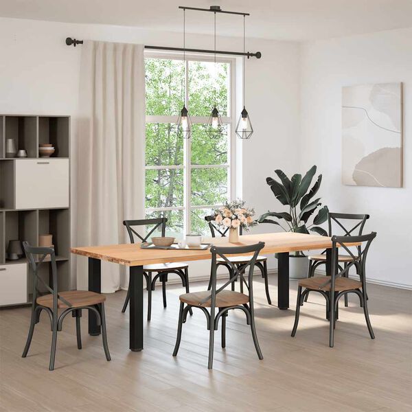 vidaXL Πόδια Κονσόλας 4 τεμ. Μαύρα 72-74 εκ. Ατσάλι