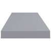 vidaXLΡάφια Τοίχου 4 τεμ. Γκρι 80x23,5x3,8 εκ. MDF