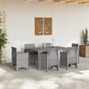 vidaXL Τραπέζι Κήπου Ανοιχτό γκρι 150 x 100 x 73 εκ. συνθετικό ρατάν