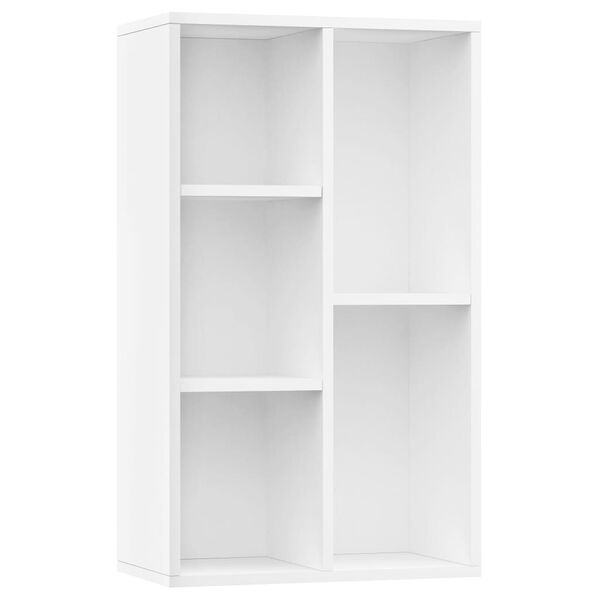 vidaXL Ραφιέρα / Βιβλιοθήκη Λευκή 50 x 25 x 80 εκ. από Επεξ. Ξύλο