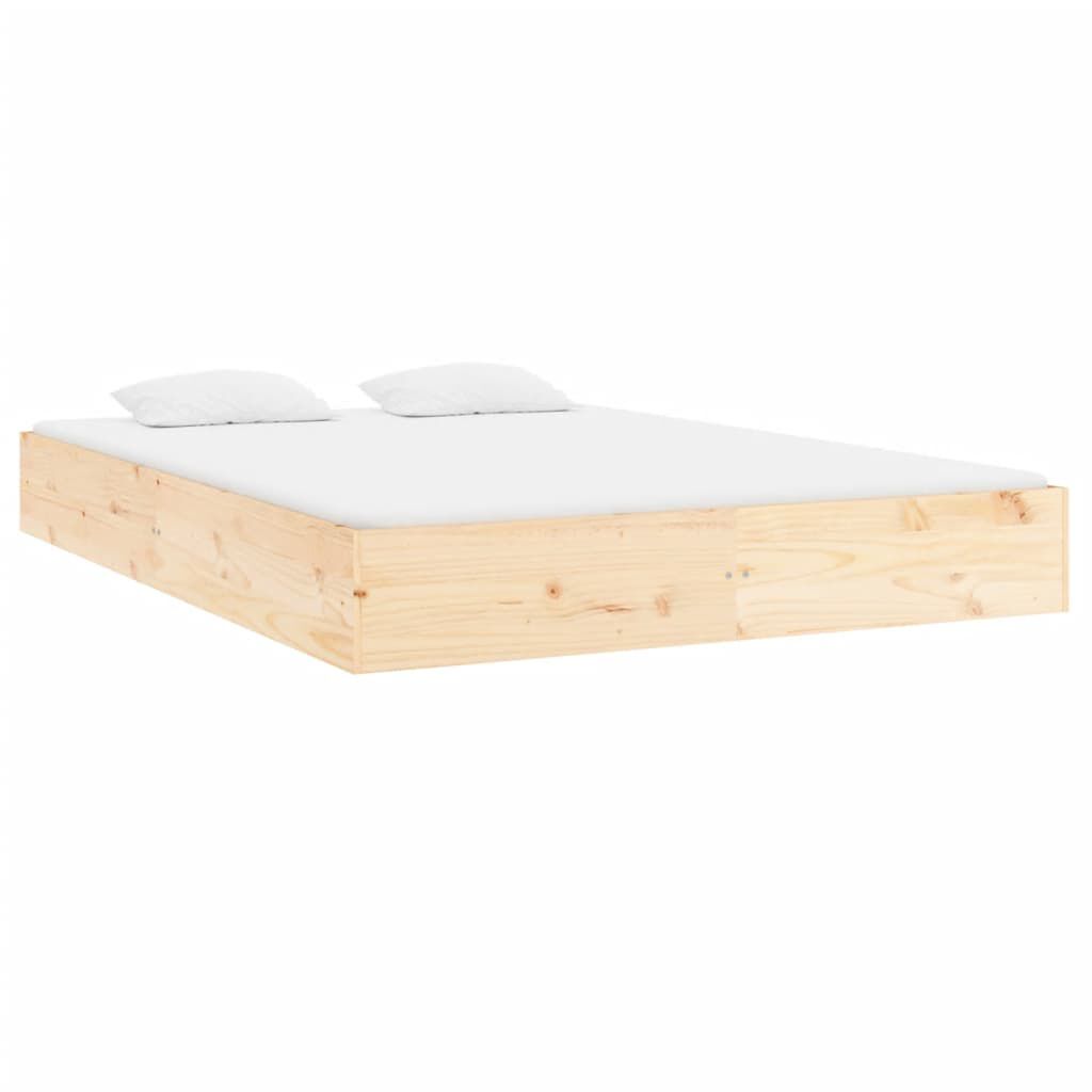 vidaXL Πλαίσιο Κρεβατιού 150 x 200 εκ. Μασίφ Ξύλο King Size