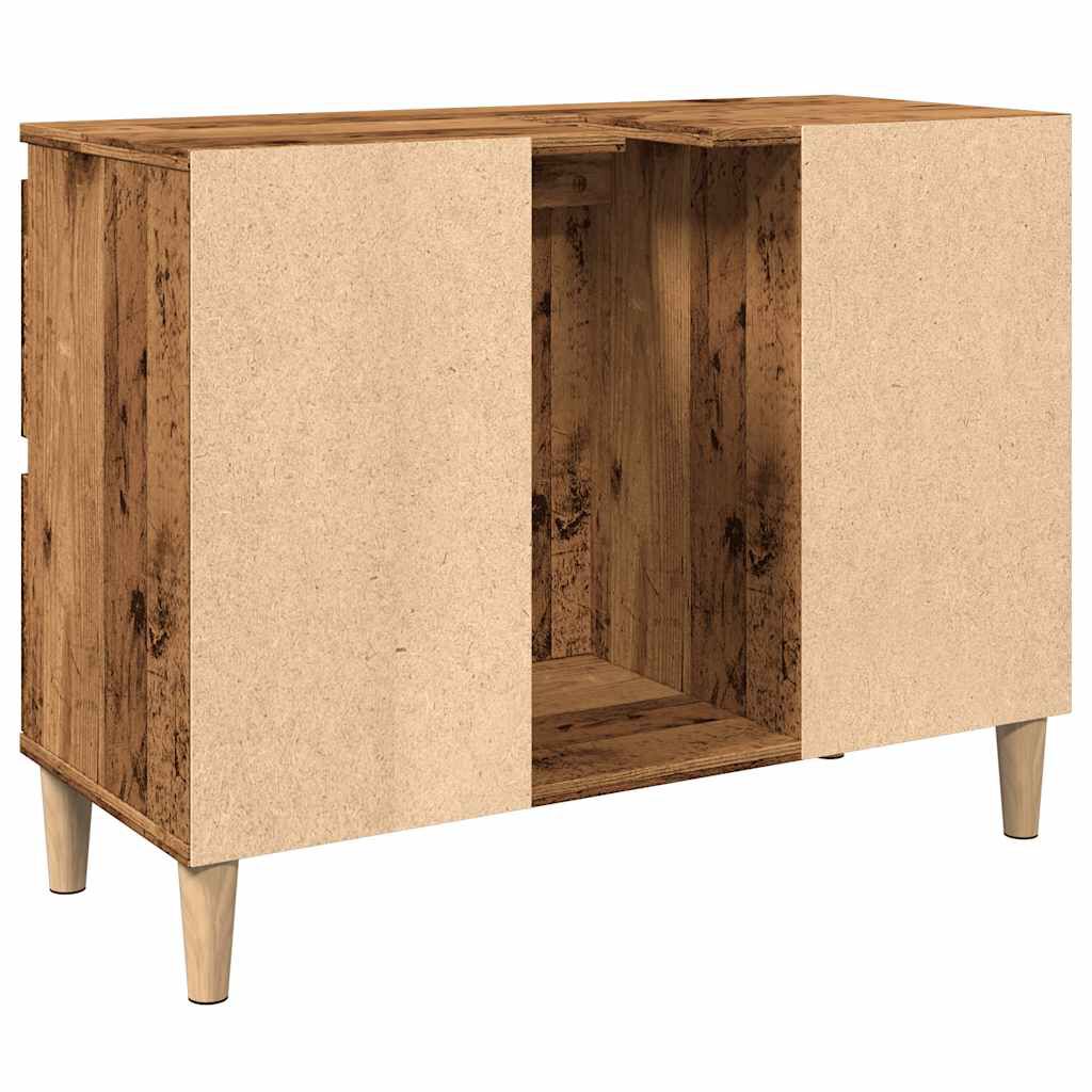 vidaXL Ντουλάπι νιπτήρα Παλιό ξύλο 80x33x60 cm Κατασκευασμένο ξύλο