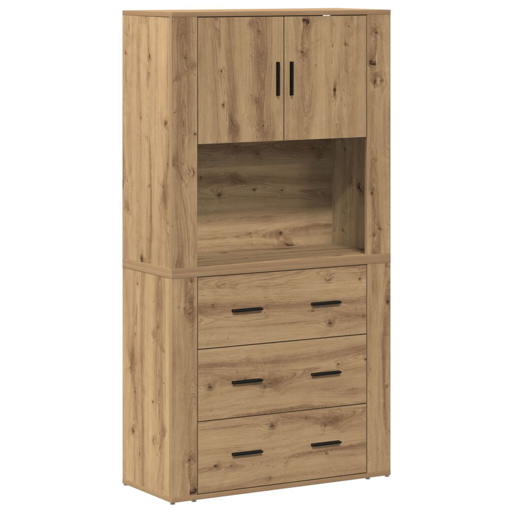 vidaXL Υψηλή Ντουλάπα Artisan Oak 80x33x150 εκ. Επεξεργασμένο Ξύλο