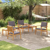 vidaXL Σετ Καναπέ Κήπου 6 pcs Καφέ 45 x 45 x 38 εκ. Μασίφ ξύλο ακακίας