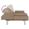 vidaXL Καναπές Κρεβάτι με Ποτηροθήκες Καπουτσίνο από Συνθετικό Δέρμα